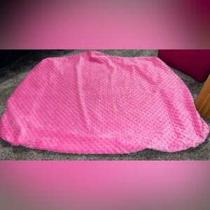 Pink minky crib sheet